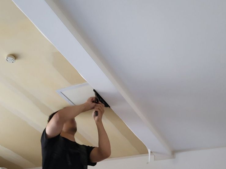 自宅の防音工事 その3 寝室1 工事中 自宅の防音工事 その3 寝室1 工事中