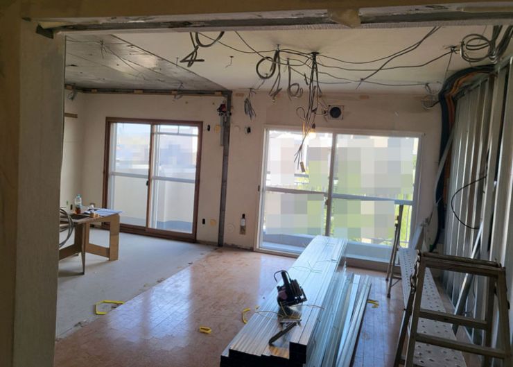マンションリノベーション　工事中　１