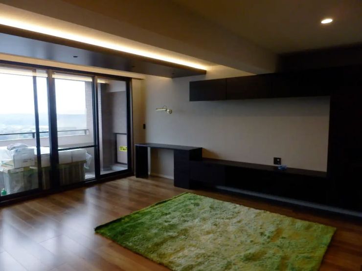 リビングの下り天井　コーブ照明